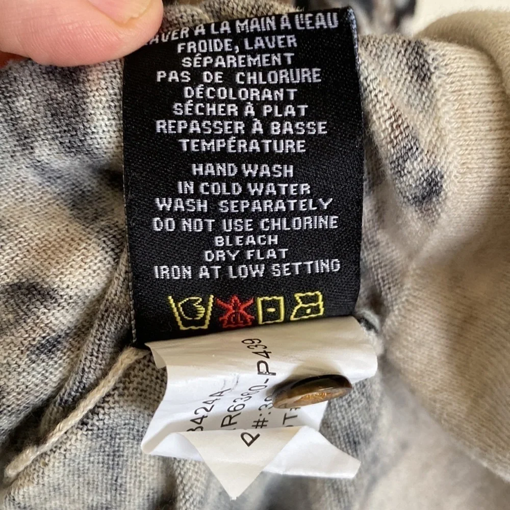 Renuar Lightweight Cotton Cardigan, Size Large - Picture 7 of 9